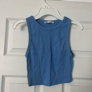 Zara Sky Blue Sleeveless Tank